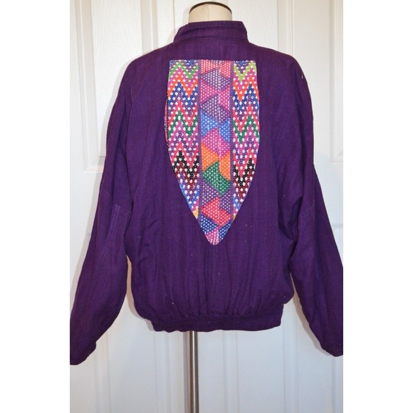 Vintage Women's Reversible Front Zip Jacket Coat Large? Purple No Size Tag - Picture 13 of 13